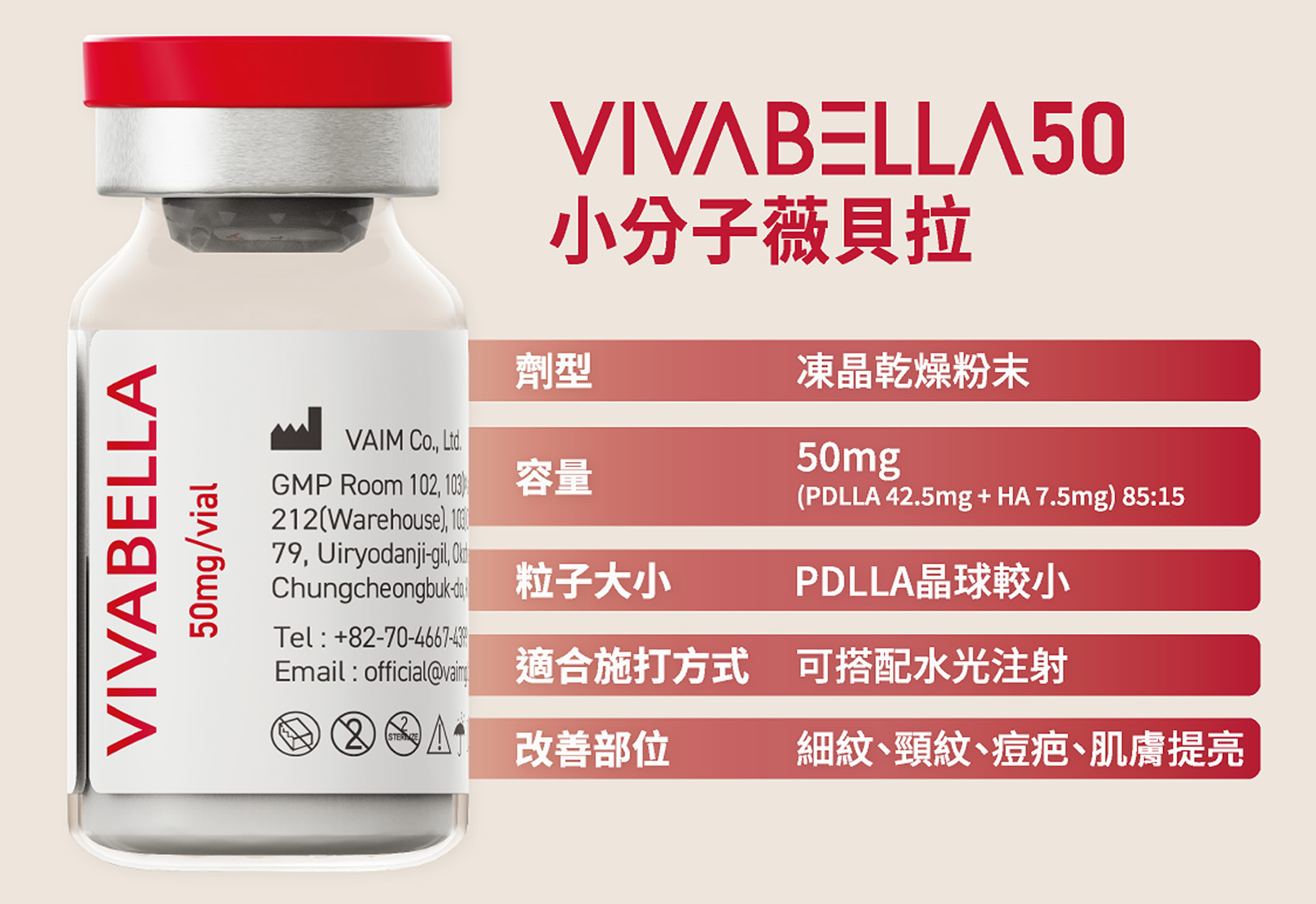 韓后醫美 VIVABELLA 薇貝拉 白童針 VIVABELLA 50 小分子